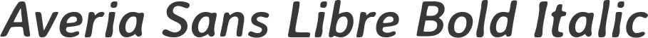 Averia Sans Libre Bold Italic