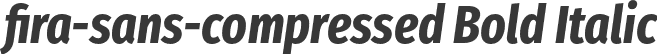 fira-sans-compressed Bold Italic