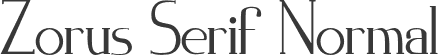 Zorus Serif Normal