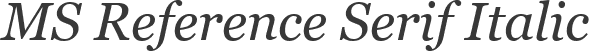 MS Reference Serif Italic