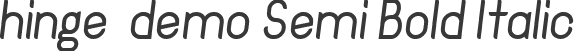 hinge-demo Semi Bold Italic