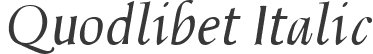 Quodlibet Italic