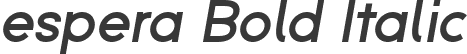 espera Bold Italic