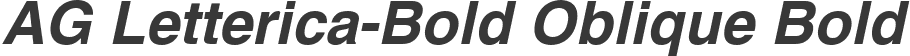 AG Letterica-Bold Oblique Bold