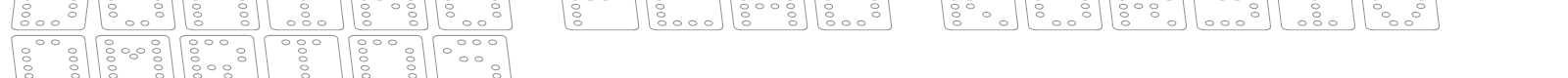 Domino normal kursiv omrids font preview