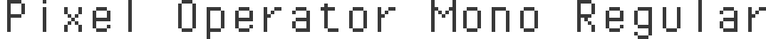 Pixel Operator Mono Regular