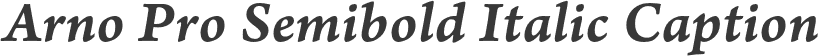 Arno Pro Semibold Italic Caption