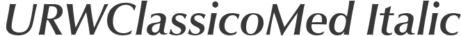 URWClassicoMed Italic