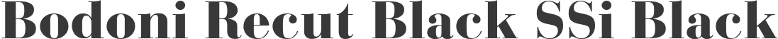 Bodoni Recut Black SSi Black