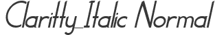 Claritty_Italic Normal