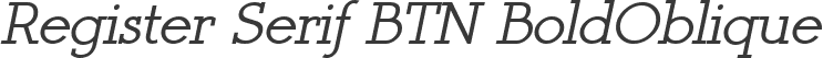 Register Serif BTN BoldOblique