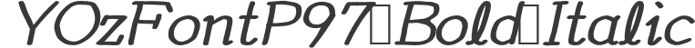 YOzFontP97 Bold Italic