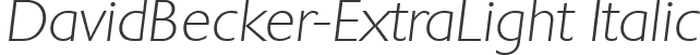 DavidBecker-ExtraLight Italic