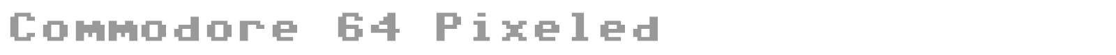 Commodore 64 Pixeled font preview