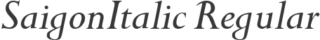 SaigonItalic Regular