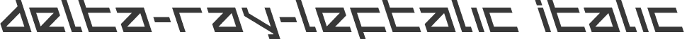 delta-ray-leftalic Italic