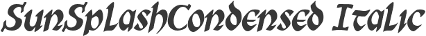 SunSplashCondensed Italic