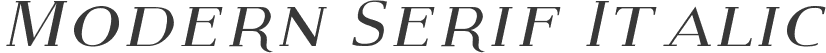 Modern Serif Italic