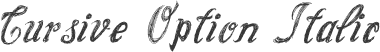 Cursive Option Italic