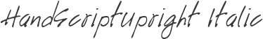 HandScriptUpright Italic