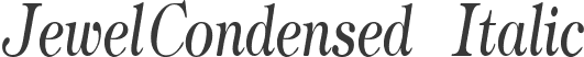 JewelCondensed Italic