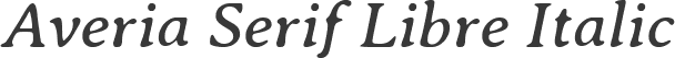 Averia Serif Libre Italic