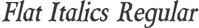 Flat Italics Regular