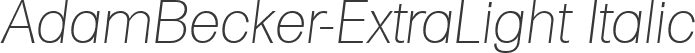 AdamBecker-ExtraLight Italic