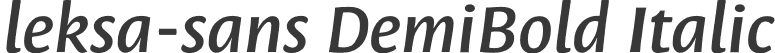 leksa-sans DemiBold Italic