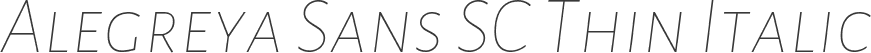 Alegreya Sans SC Thin Italic