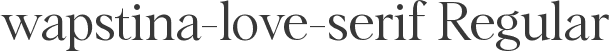 wapstina-love-serif Regular