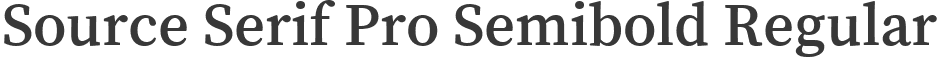 Source Serif Pro Semibold Regular