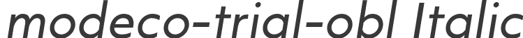 modeco-trial-obl Italic