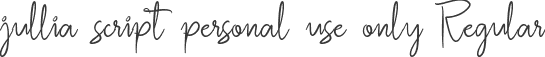 jullia-script-personal-use-only Regular