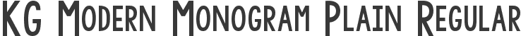 KG Modern Monogram Plain Regular