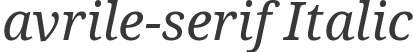 avrile-serif Italic