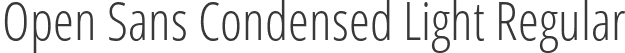 Open Sans Condensed Light Regular