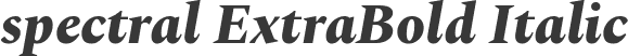 spectral ExtraBold Italic