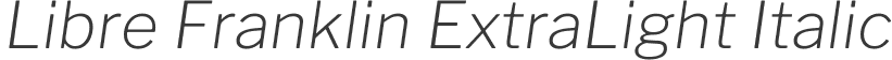 Libre Franklin ExtraLight Italic