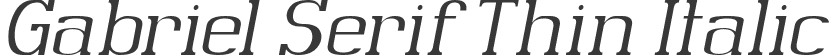Gabriel Serif Thin Italic