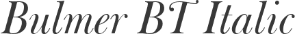 Bulmer BT Italic