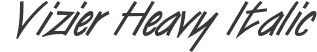 Vizier Heavy Italic