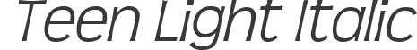 Teen Light Italic