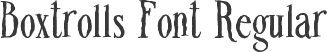 Boxtrolls Font Regular