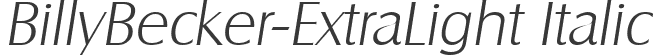 BillyBecker-ExtraLight Italic