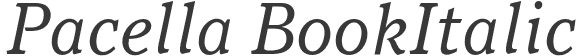 Pacella BookItalic