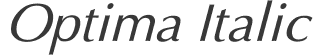 Optima Italic