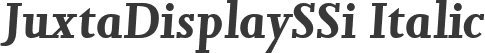 JuxtaDisplaySSi Italic