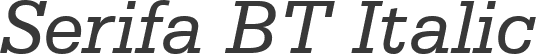 Serifa BT Italic