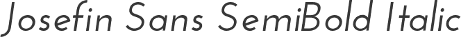 Josefin Sans SemiBold Italic